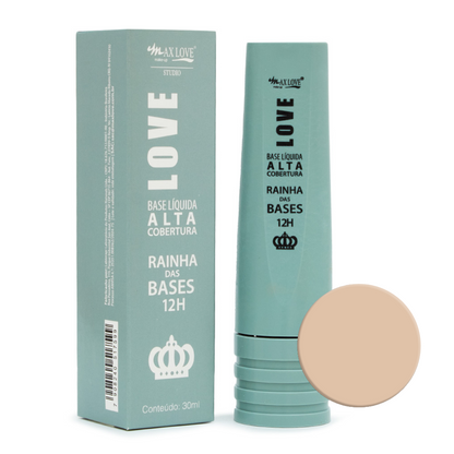 Base Liquida Rainha das Bases 12 Horas Cor 600 a 605 Max Love 30ml (720891)