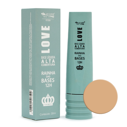 Base Liquida Rainha das Bases 12 Horas Cor 600 a 605 Max Love 30ml (720891)