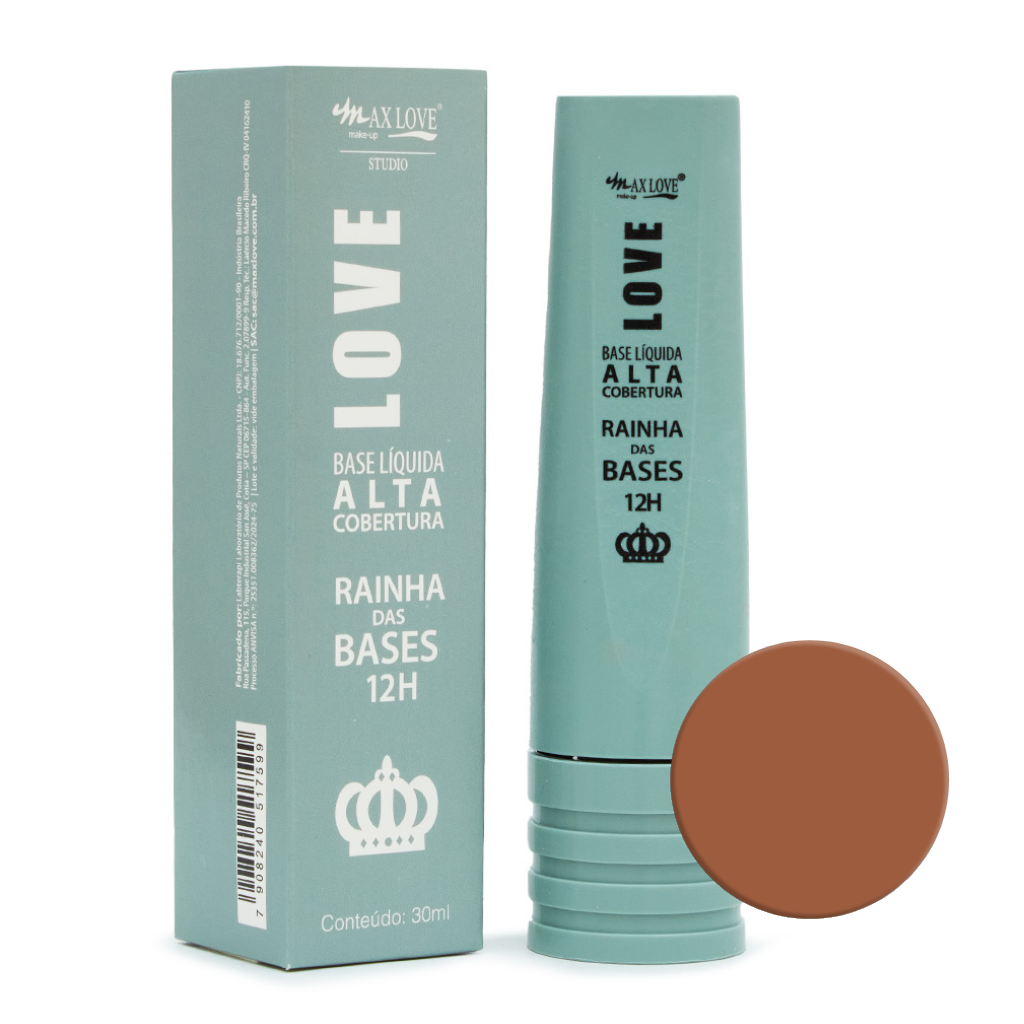 Base Liquida Rainha das Bases 12 Horas Cor 600 a 605 Max Love 30ml (720891)