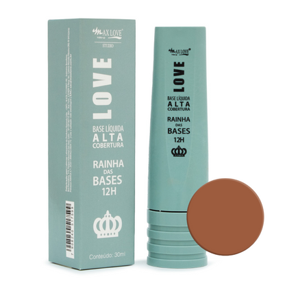 Base Liquida Rainha das Bases 12 Horas Cor 600 a 605 Max Love 30ml (720891)