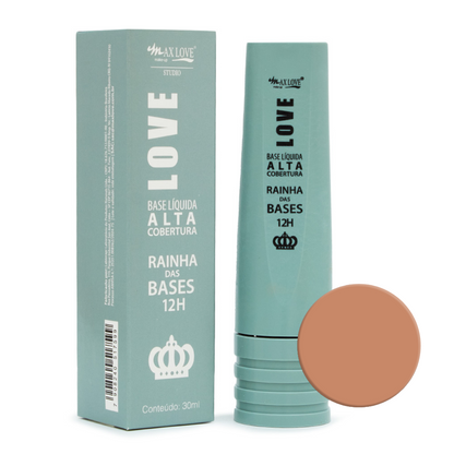 Base Liquida Rainha das Bases 12 Horas Cor 600 a 605 Max Love 30ml (720891)