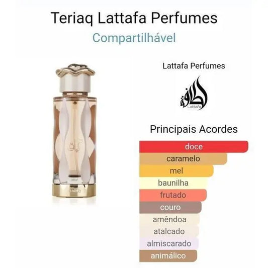 Teriaq Lattafa Perfumes Compartilhável 100ml